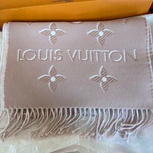 Louis Vuitton Blush Pink Floral Scarf